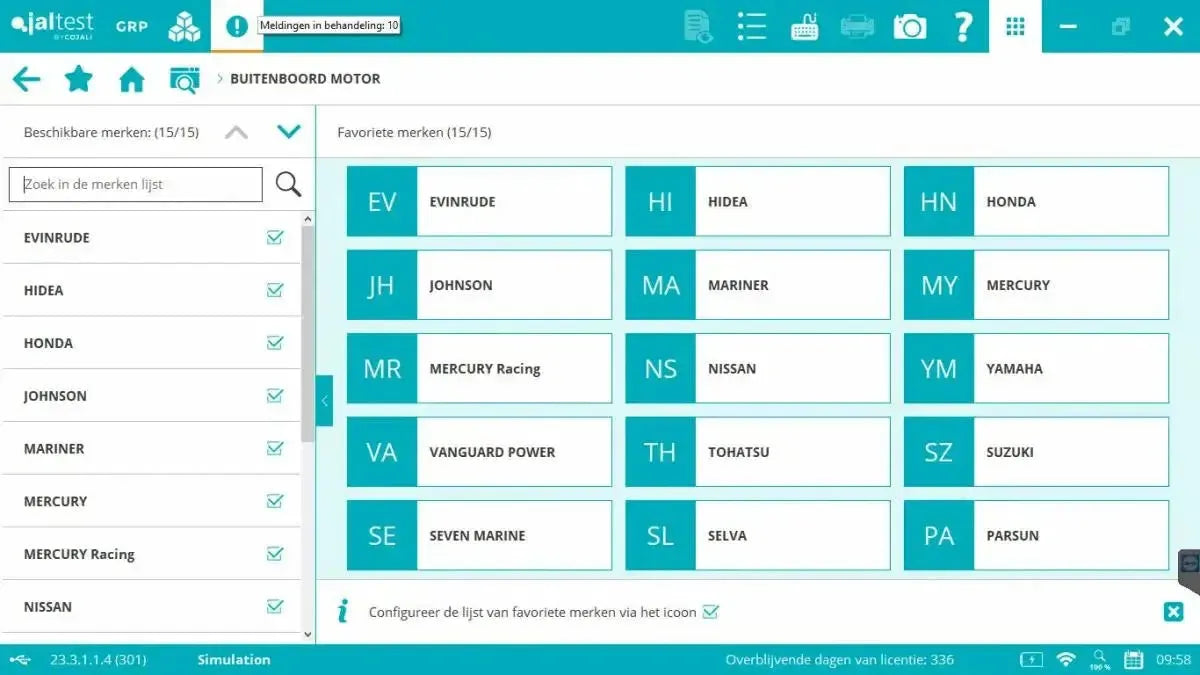 Jaltest Marine (Hors-bord) Appareil de diagnostic