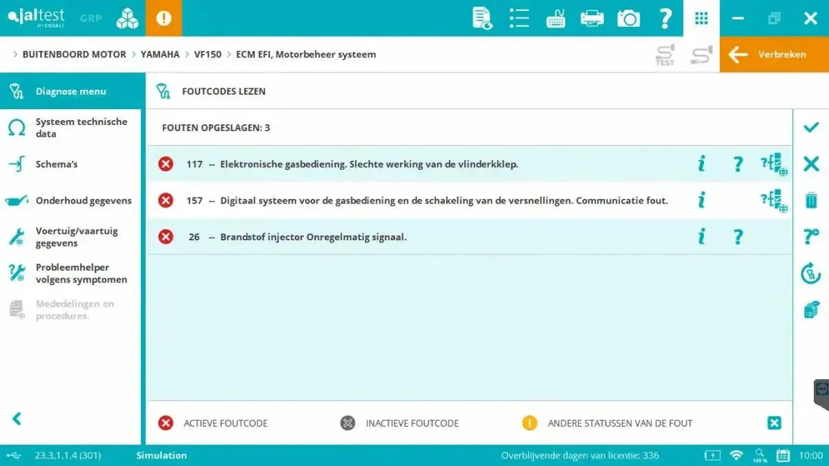Jaltest Marine (Hors-bord) Appareil de diagnostic
