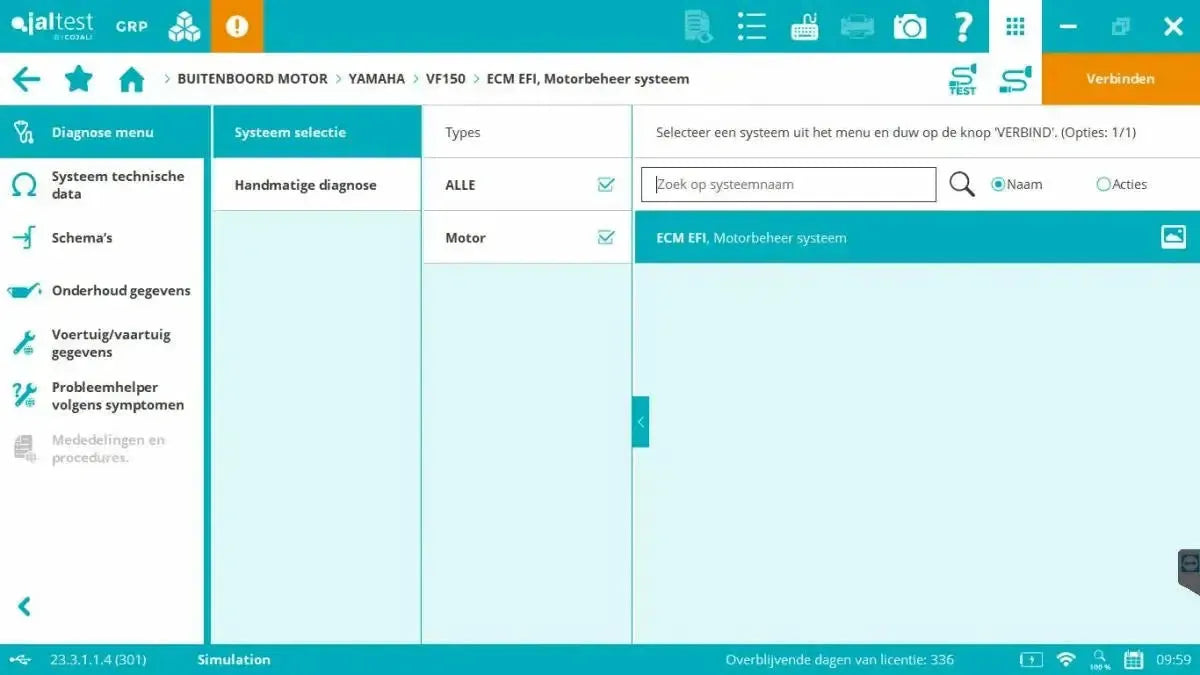 Jaltest Marine (Hors-bord) Appareil de diagnostic