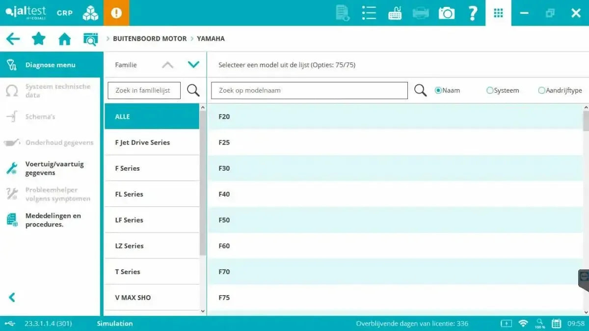 Jaltest Marine (Hors-bord) Appareil de diagnostic