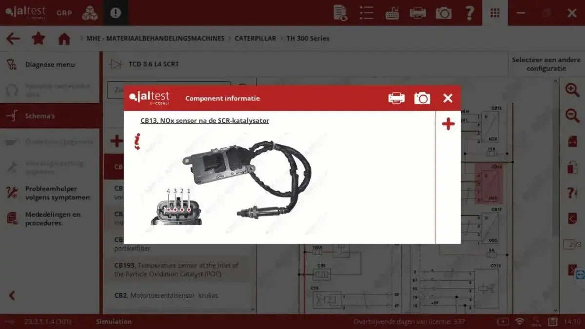 Jaltest MHE (Matériel de manutention) Appareil de diagnostic