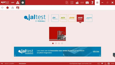 Jaltest MHE (Matériel de manutention) Appareil de diagnostic
