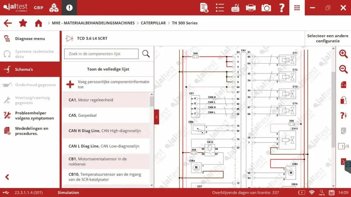 Jaltest MHE (Matériel de manutention) Appareil de diagnostic
