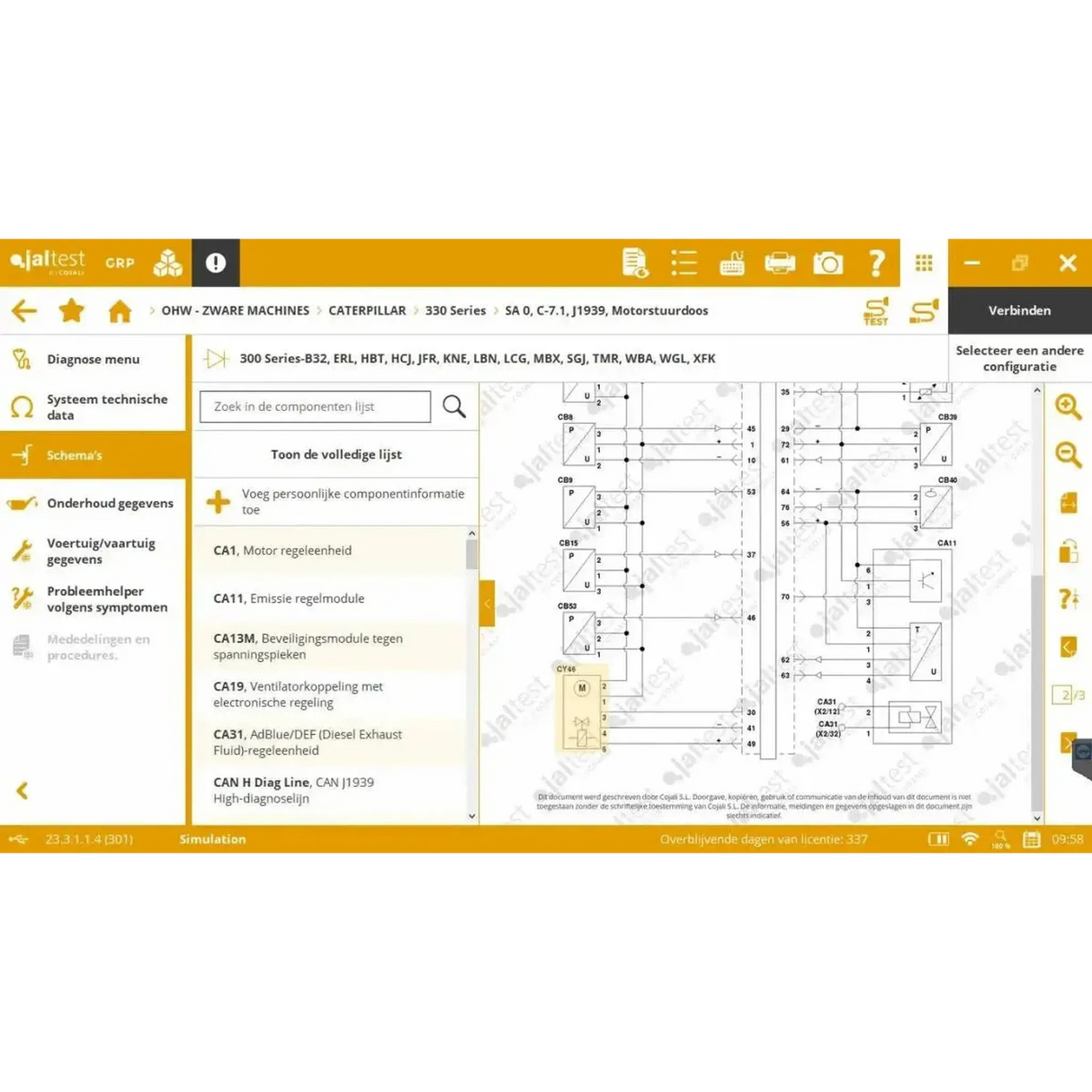 Jaltest OHW (hors route) Appareil de diagnostic