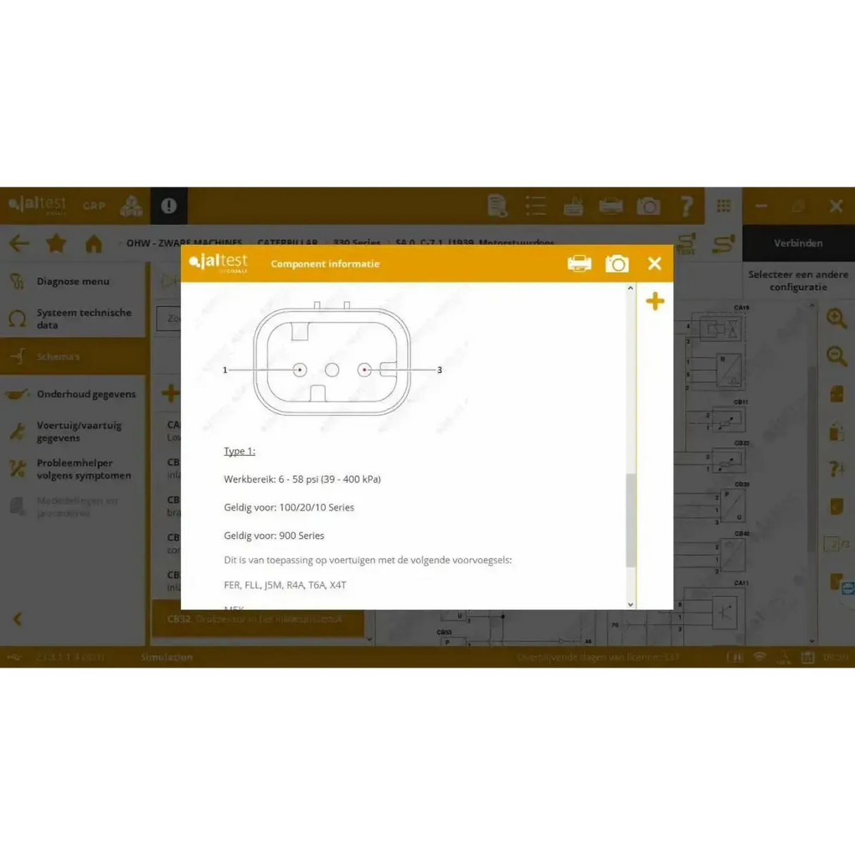 Jaltest OHW (hors route) Appareil de diagnostic