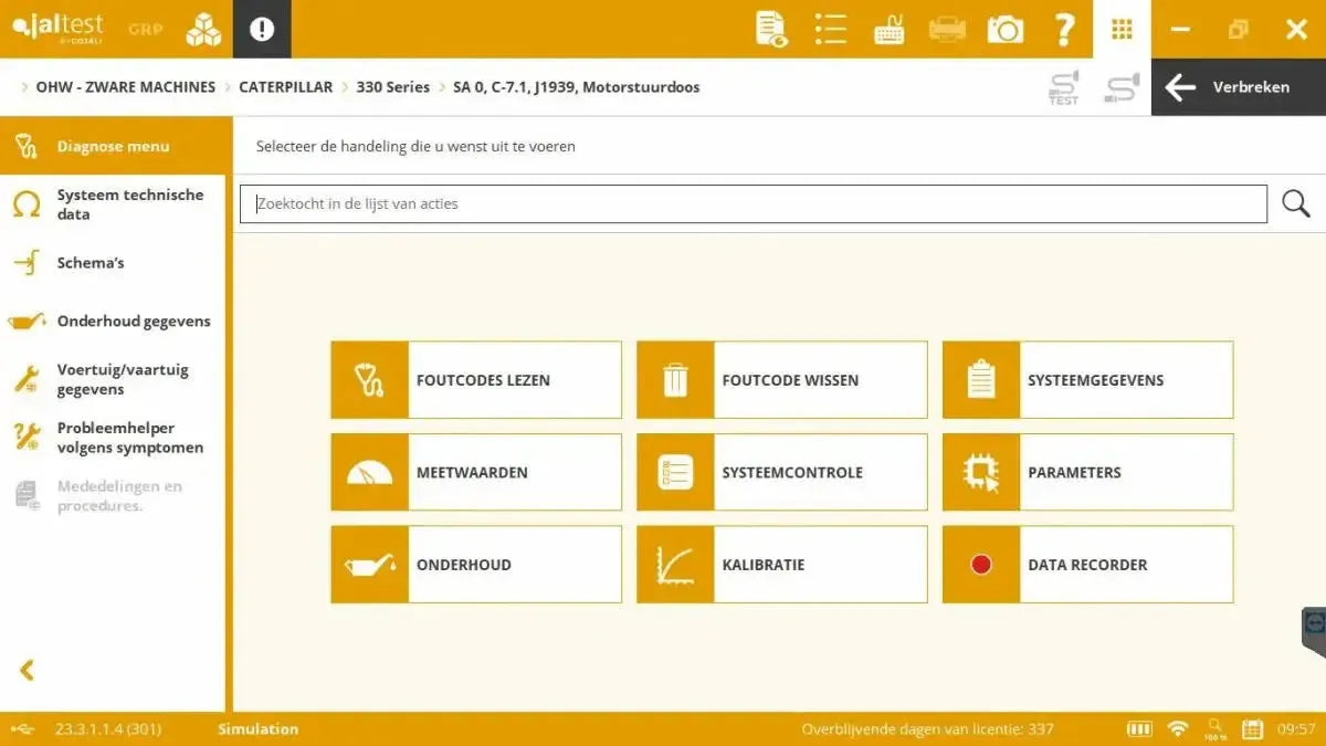 Jaltest OHW (hors route) Appareil de diagnostic