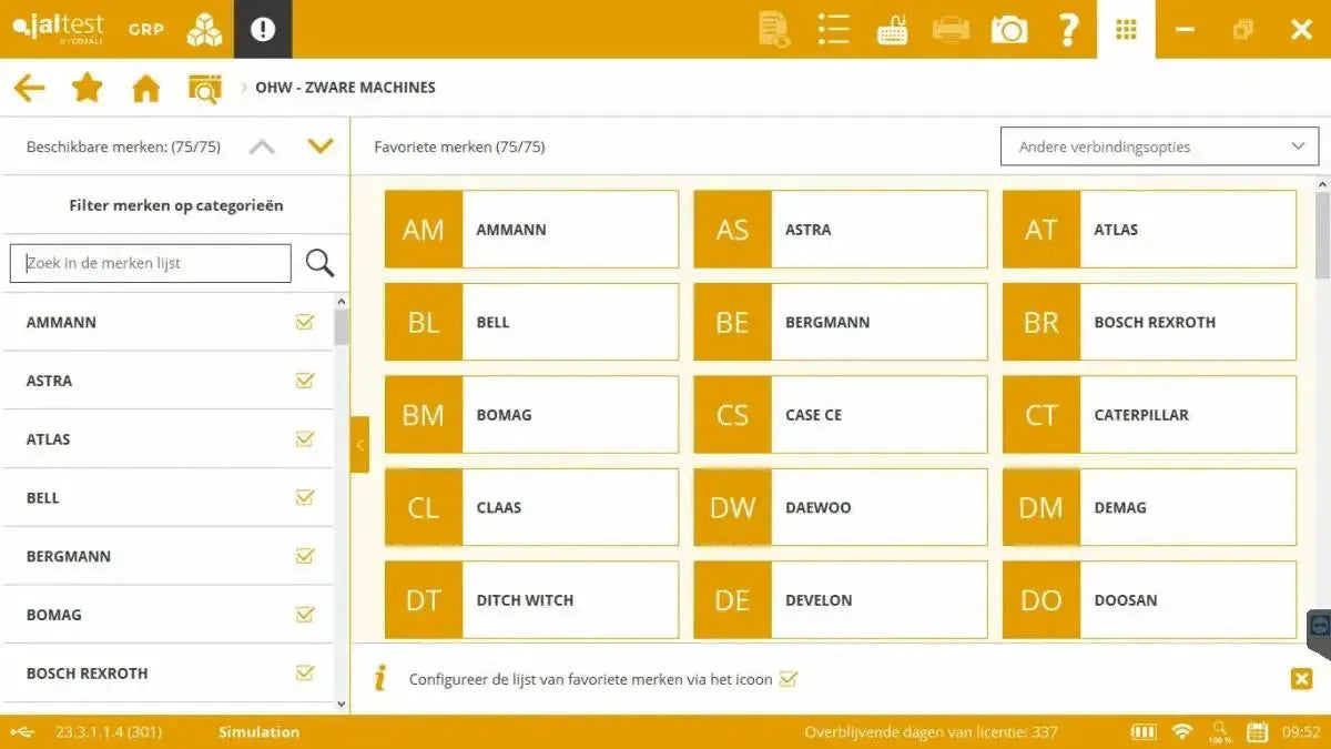 Jaltest OHW (hors route) Appareil de diagnostic