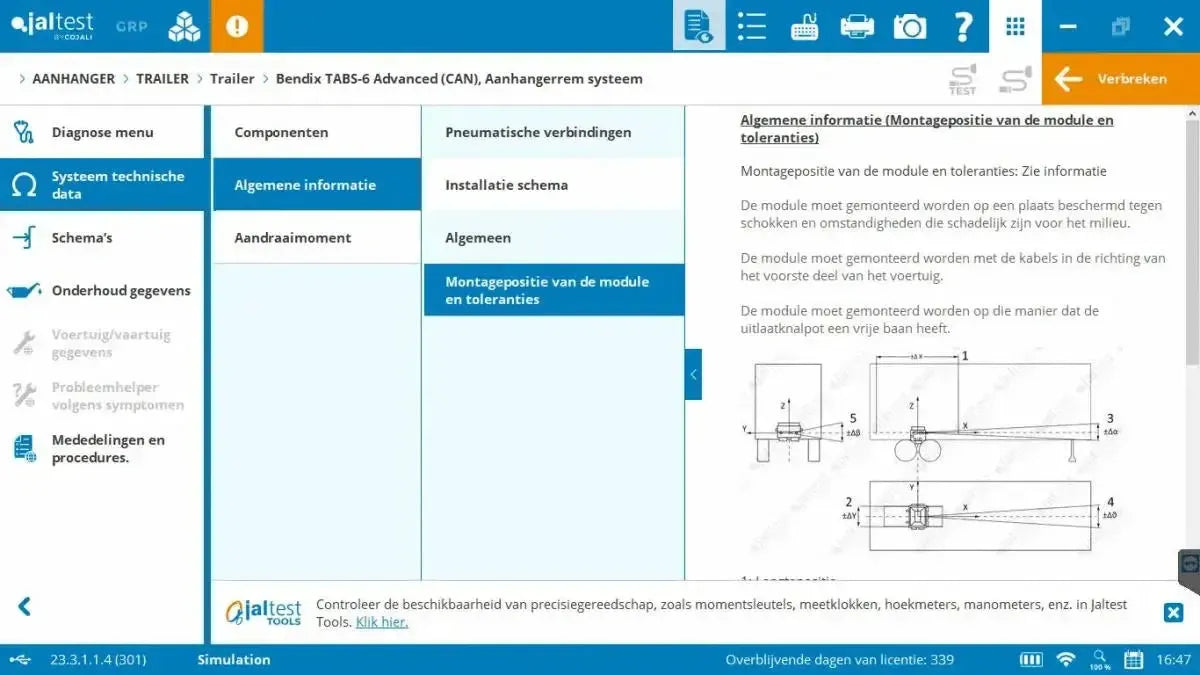 Jaltest Remorque Appareil de diagnostic