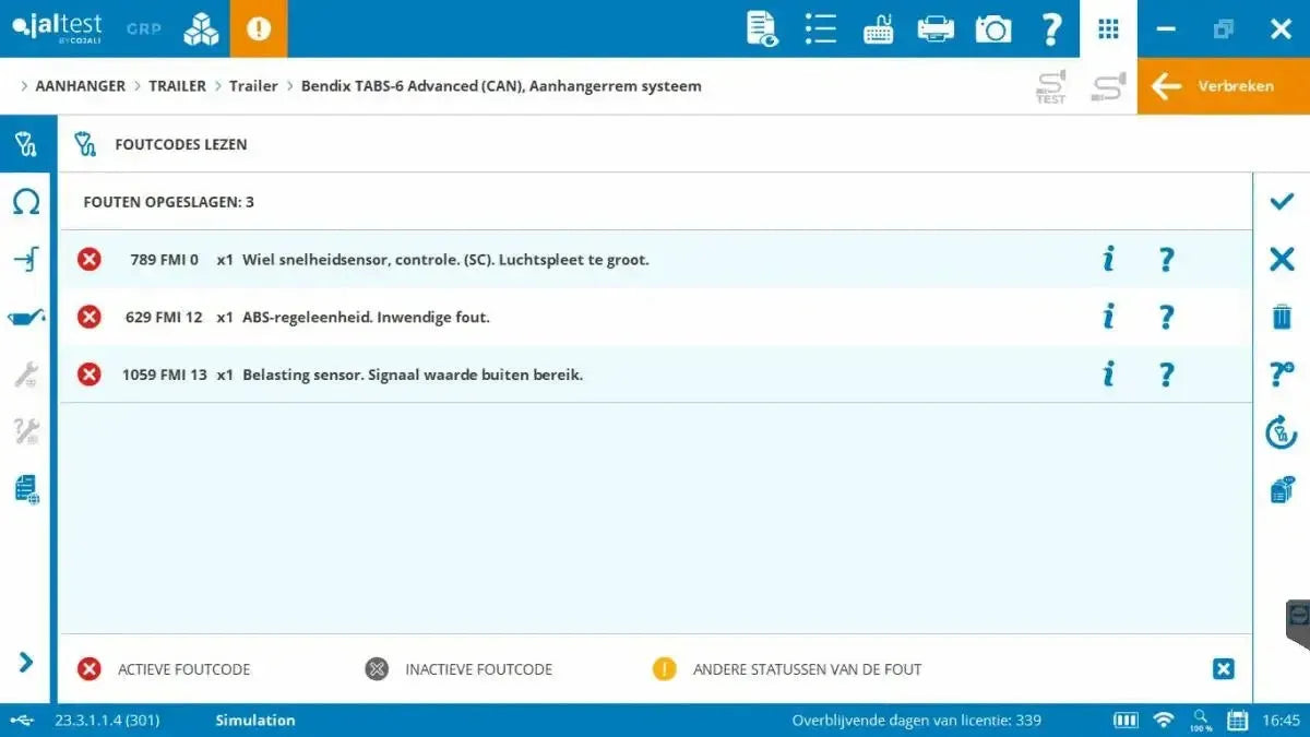 Jaltest Remorque Appareil de diagnostic