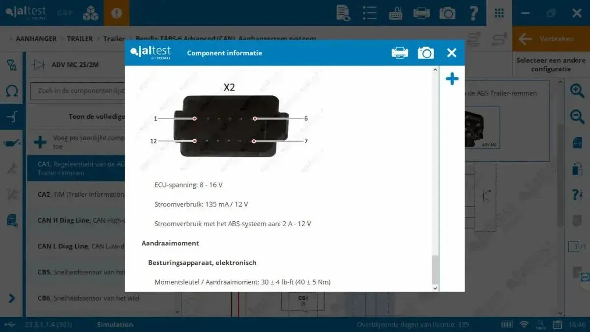 Jaltest Remorque Appareil de diagnostic