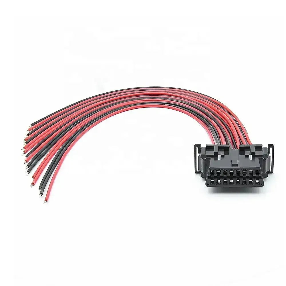 Port OBD2 16 broches (Femelle) avec 16 câbles à extrémité ouverte (30 cm) | Accessoires