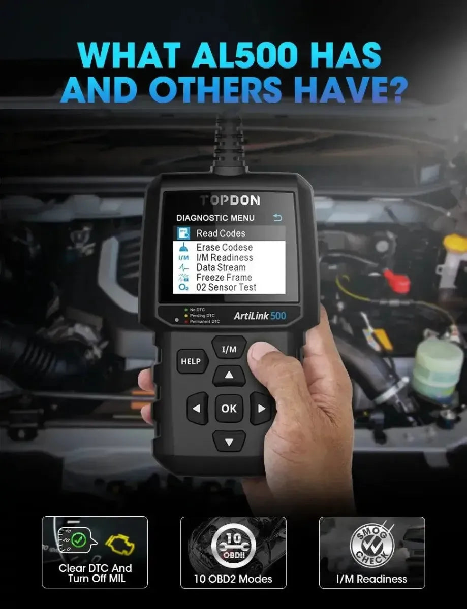 Topdon ArtiLink AL500 | Lecteur de code d'erreur | Voiture