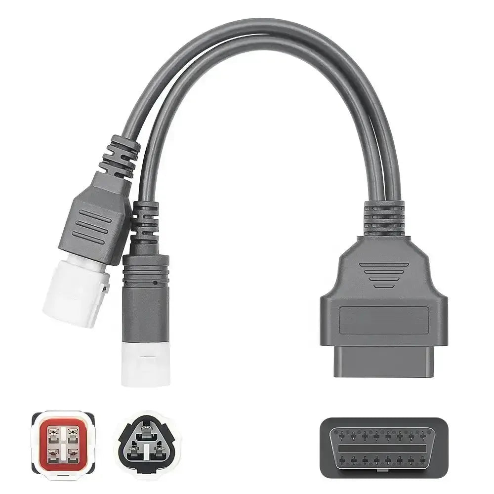 Yamaha 3+4-pins OBD – 16-pins OBD2 Câble adaptateur | Moto