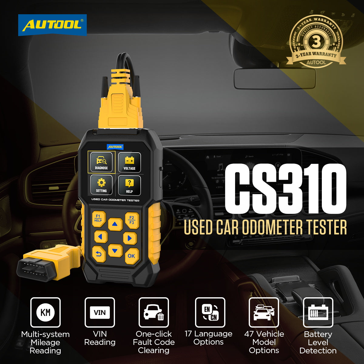 Autool CS310 | Compteur de tours
