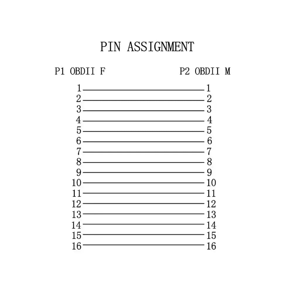Câble de rallonge OBD2 16 broches (50 cm) | Interface