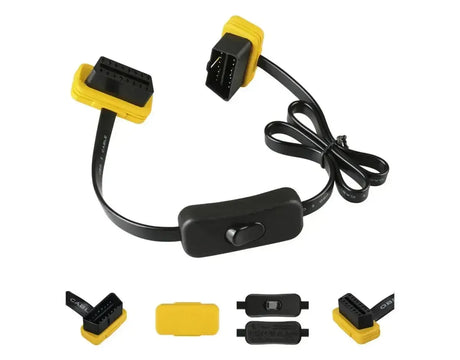 Autool (MOC259) | Câble de rallonge OBD2 16 broches avec interrupteur (60 cm) | Interface