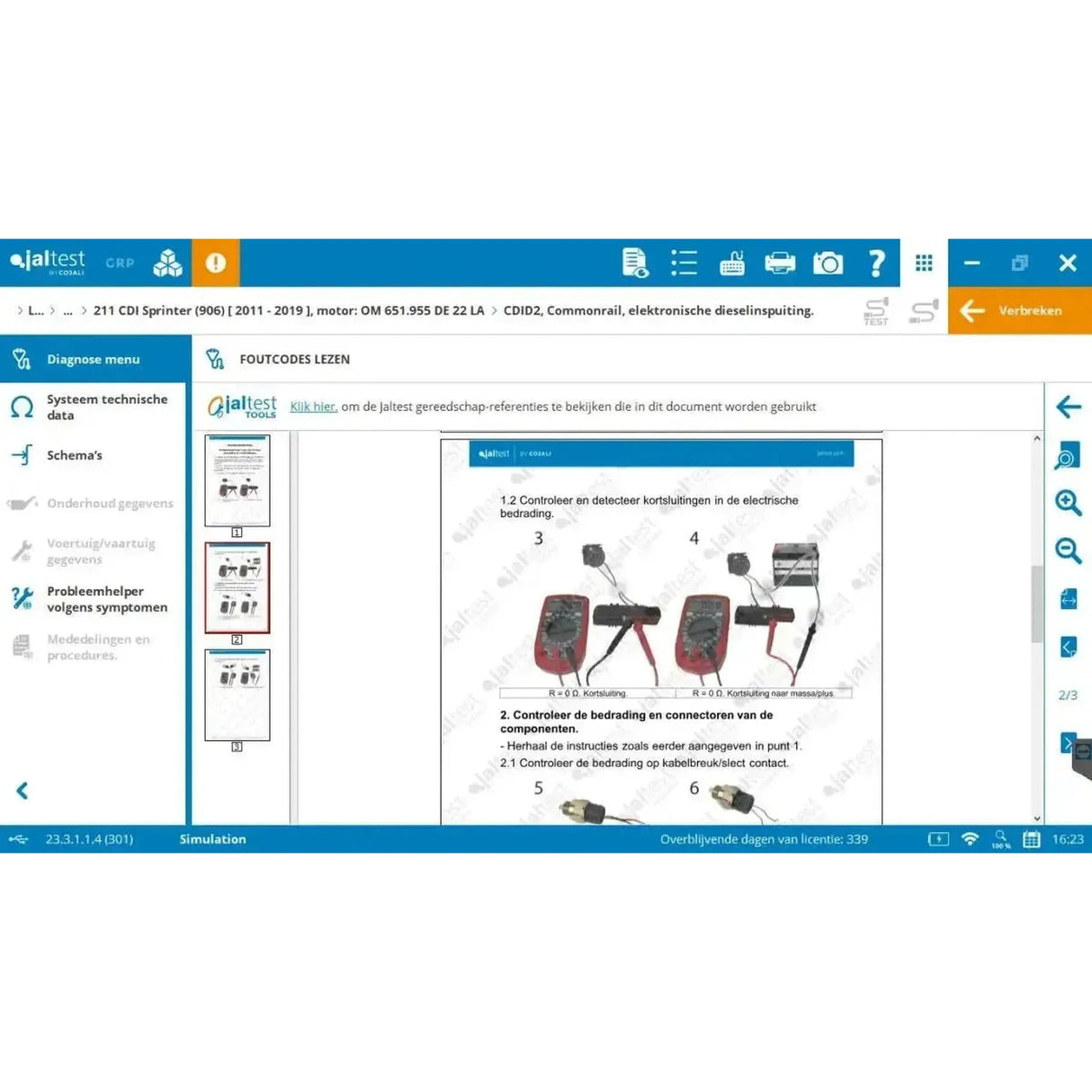 Jaltest Appareil de diagnostic pour véhicules utilitaires légers (LCV)