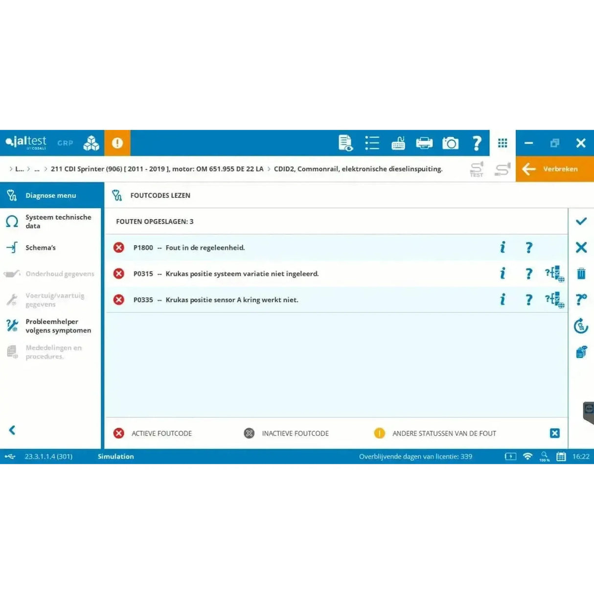 Jaltest Appareil de diagnostic pour véhicules utilitaires légers (LCV)