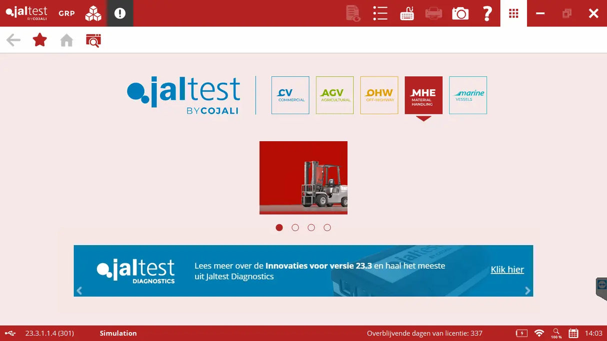 Jaltest Jaltest MHE (Material Handling Equipment) Uitleesapparaat