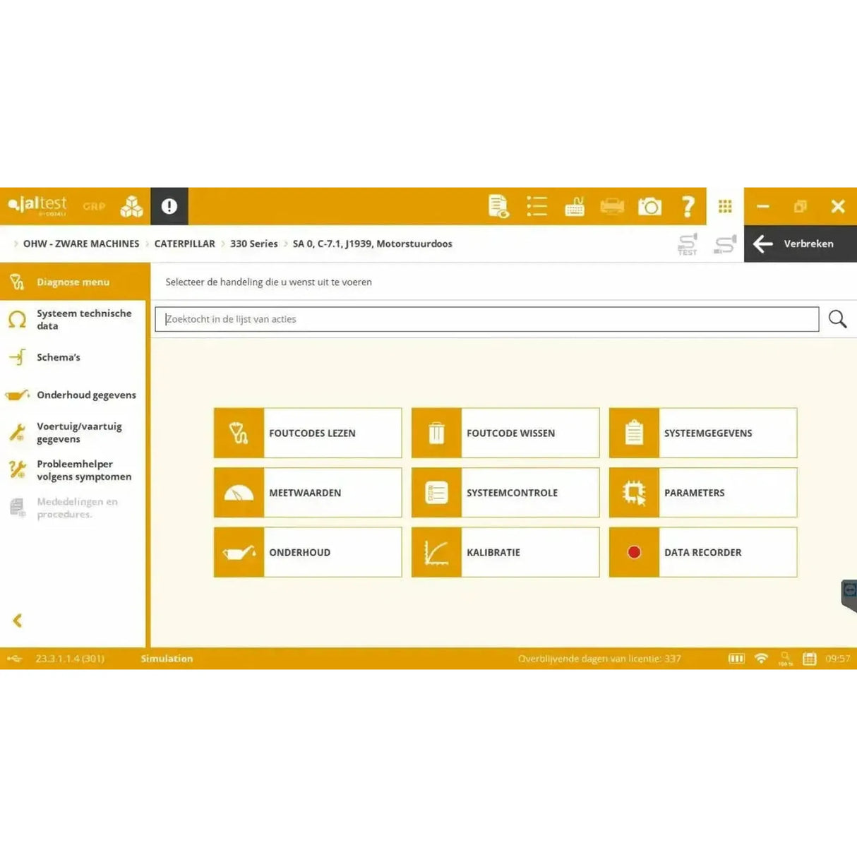 Jaltest OHW (hors route) Appareil de diagnostic