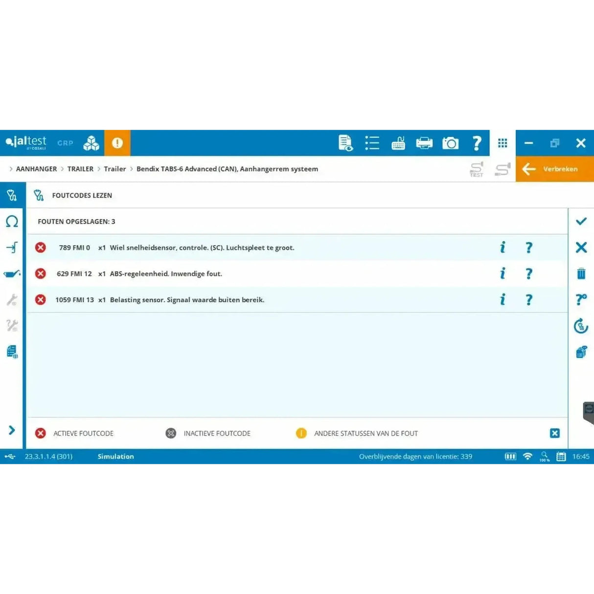 Jaltest Appareil de diagnostic pour remorque