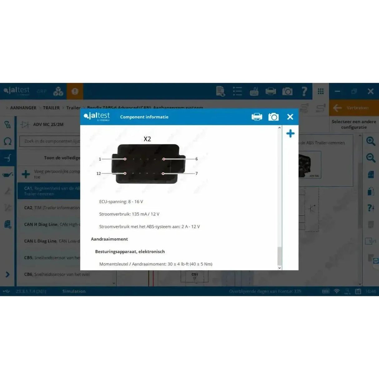 Jaltest Appareil de diagnostic pour remorque