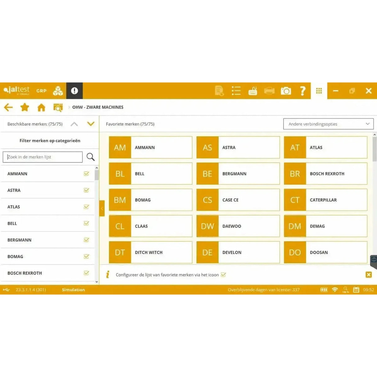 Appareil de diagnostic Jaltest pour balayeuses