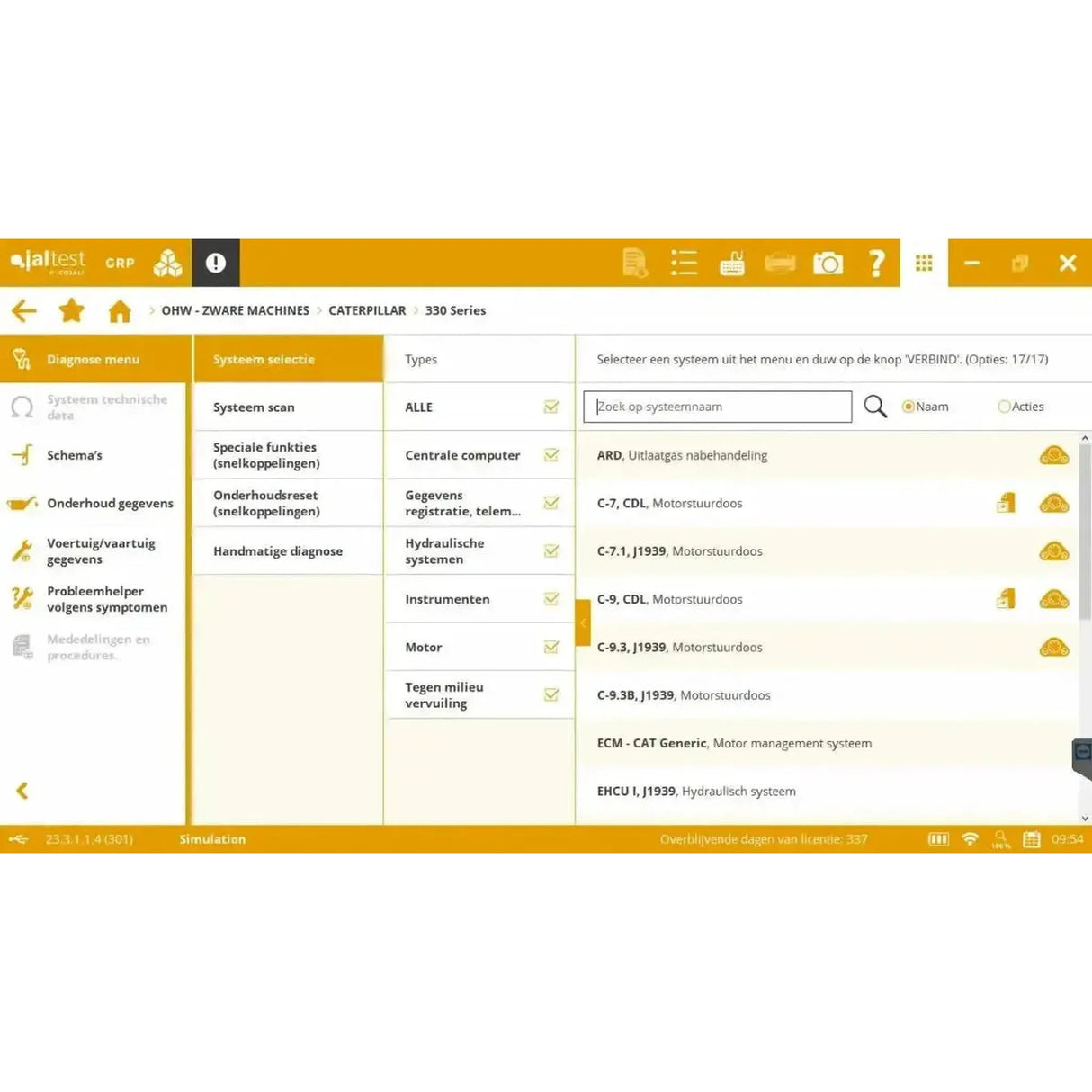Appareil de diagnostic Jaltest pour balayeuses