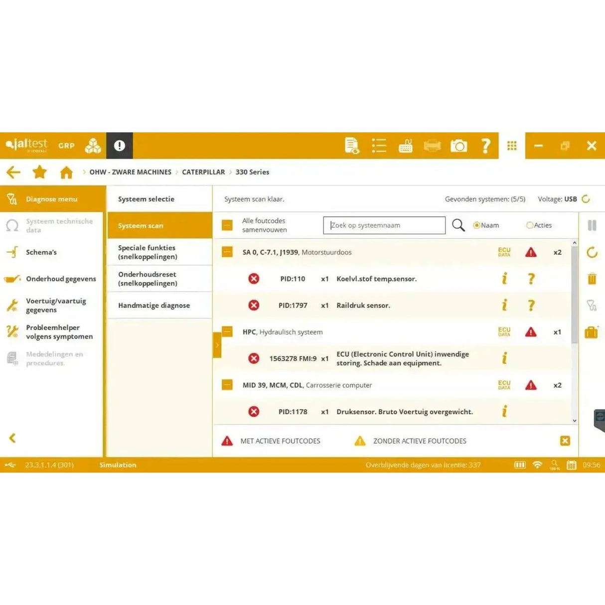 Appareil de diagnostic Jaltest pour balayeuses