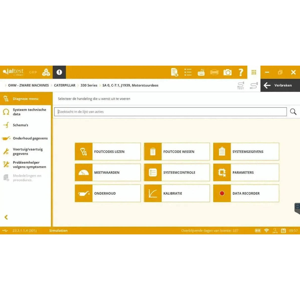 Appareil de diagnostic Jaltest pour balayeuses