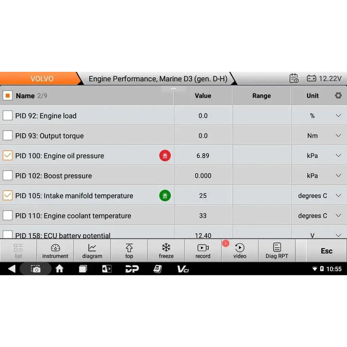 OBDSTAR IScan Pro Volvo (Marine) | Appareil de diagnostic | Bateau à moteur