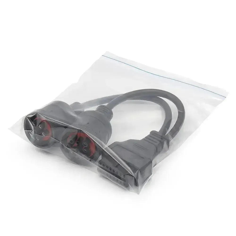 Câble adaptateur universel 6 broches J1708 + 9 broches J1939 - 16 broches OBD2 pour véhicules utilitaires et de travail