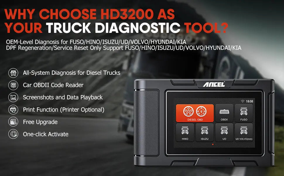 Ancel Ancel HD3200 Vrachtwagen Uitleesapparaat