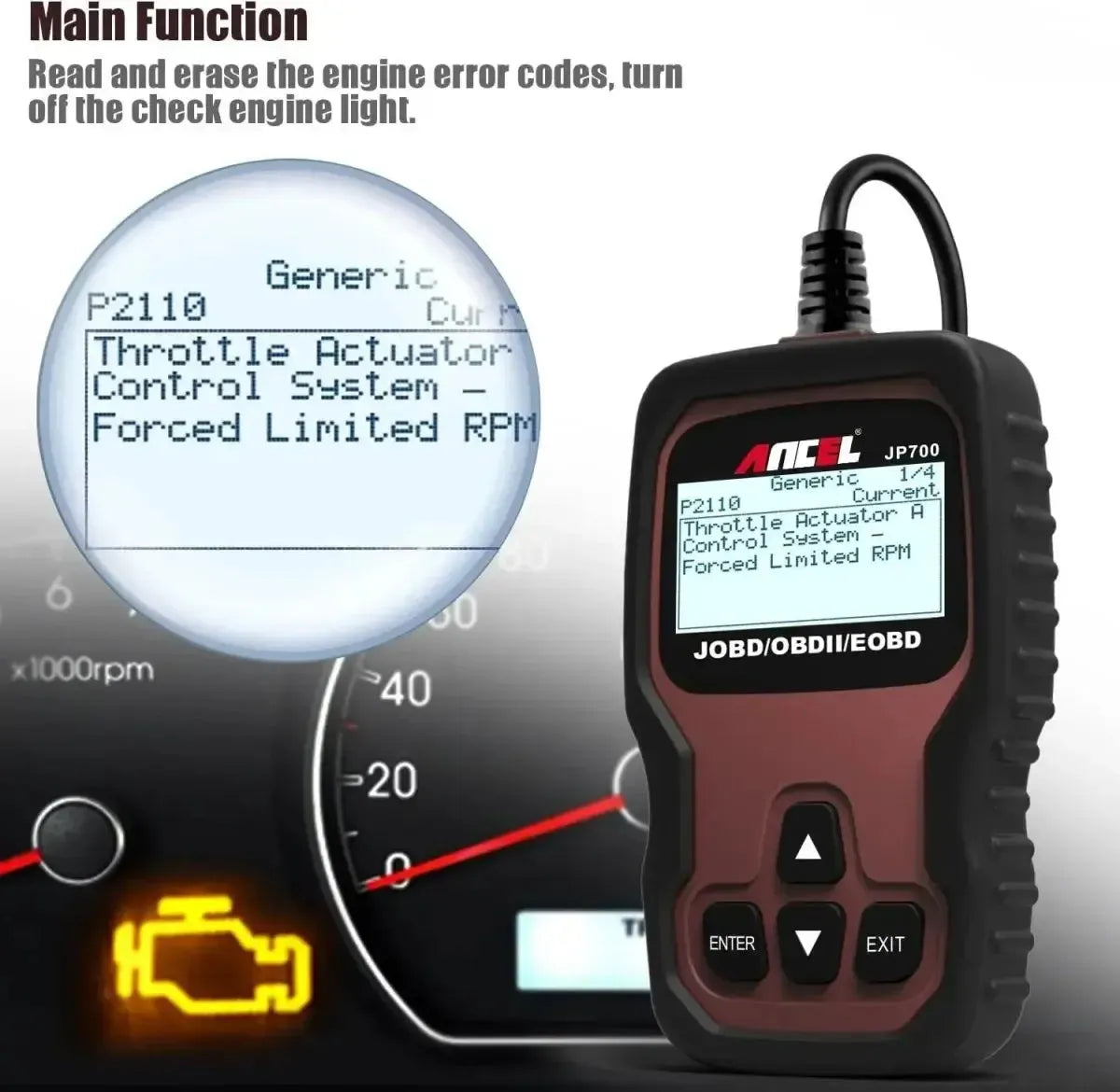 Ancel JP700 Voiture Lecteur de codes d'erreur
