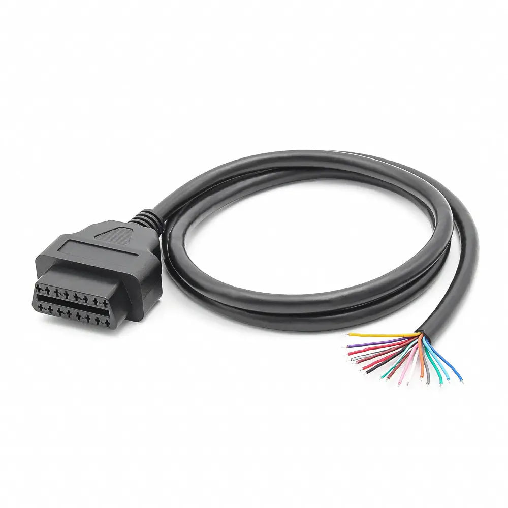 AsTools 16 Pins OBD2 Stekker Vrouwtje Met 16 Open Eindkabels Verloopkabel 100 cm