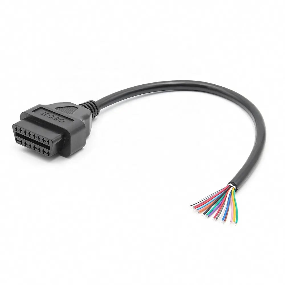 AsTools 16 Pins OBD2 Stekker Vrouwtje Met 16 Open Eindkabels Verloopkabel 30 cm