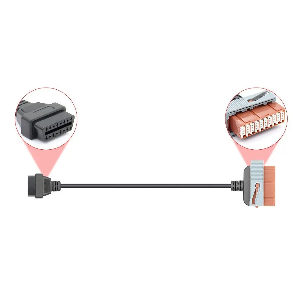 AsTools Citroën/Peugeot 30 Pins OBD1 - 16 Pins OBD2 Verloopkabel Personenauto