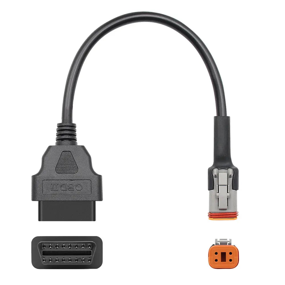 AsTools Harley Davidson 4 Pins OBD - 16 Pins OBD2 Verloopkabel Motorfiets