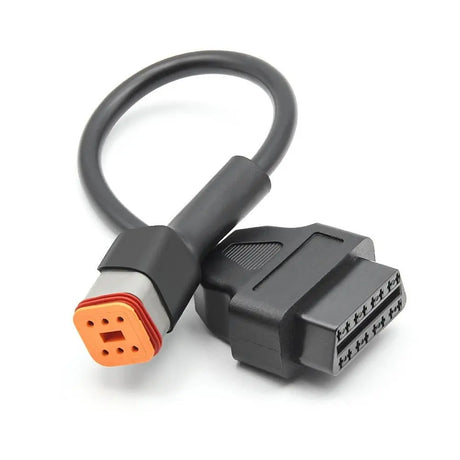 AsTools Harley Davidson 6 Pins OBD - 16 Pins OBD2 Verloopkabel Motorfiets