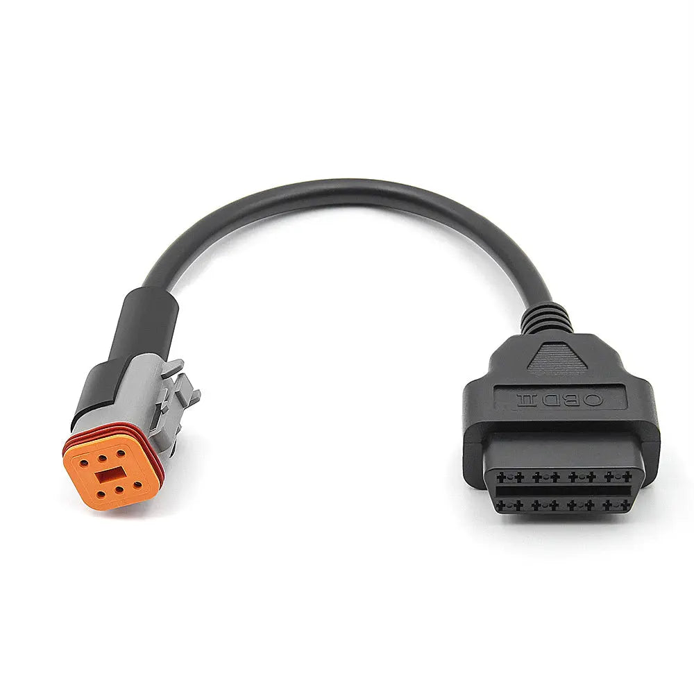 AsTools Harley Davidson 6 Pins OBD - 16 Pins OBD2 Verloopkabel Motorfiets