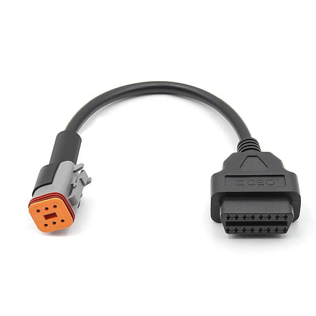 AsTools Harley Davidson 6 Pins OBD - 16 Pins OBD2 Verloopkabel Motorfiets
