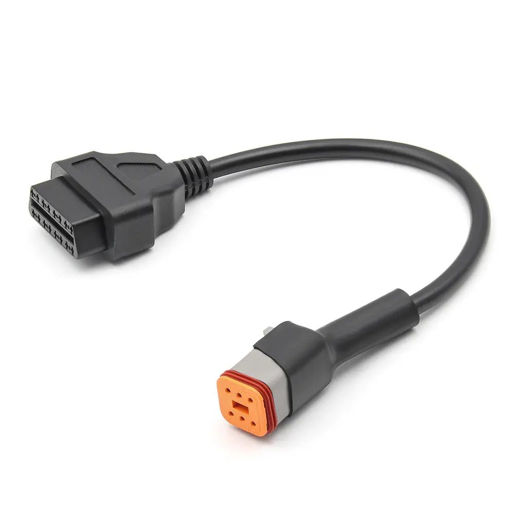 AsTools Harley Davidson 6 Pins OBD - 16 Pins OBD2 Verloopkabel Motorfiets