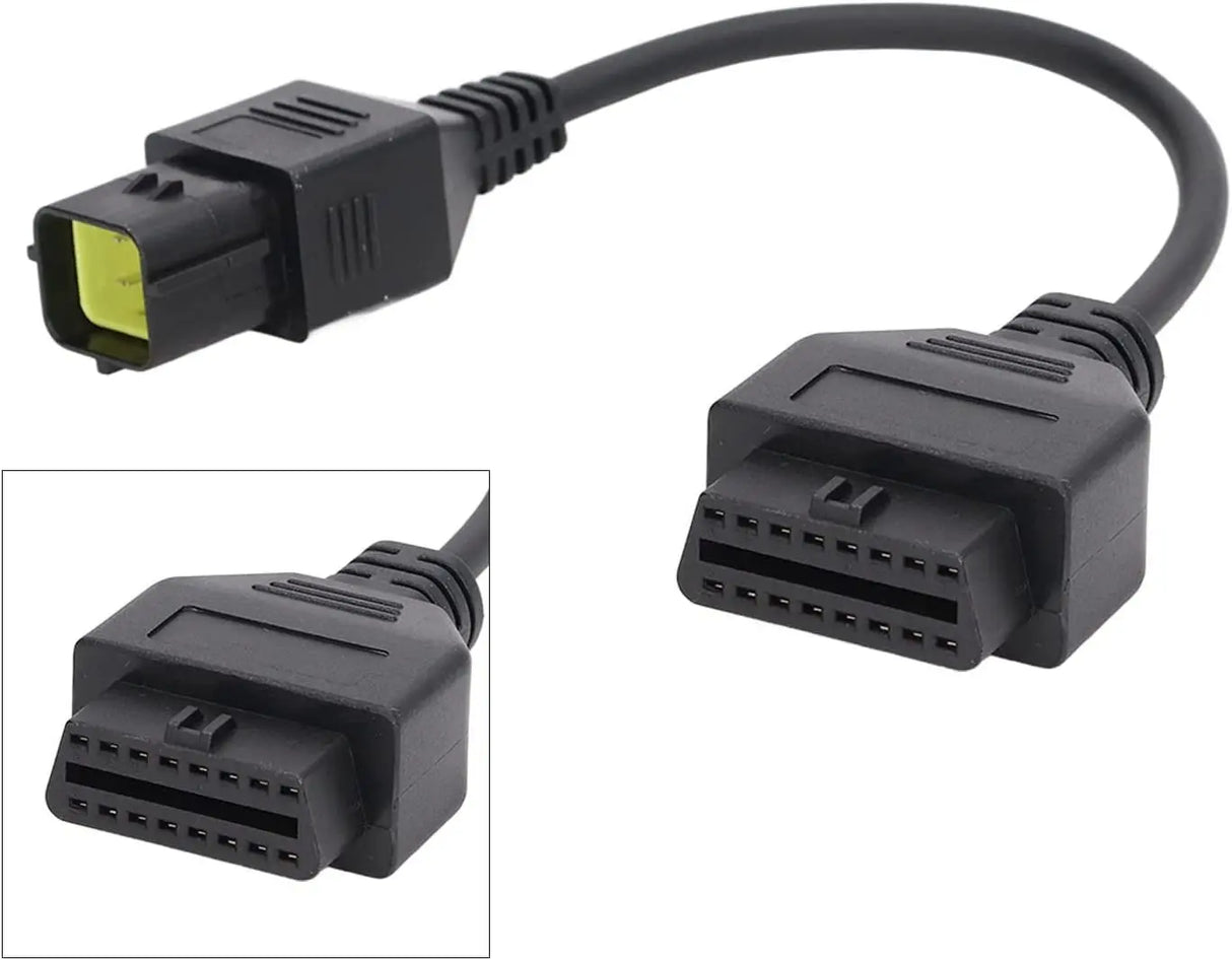 AsTools Husqvarna 6 Pins OBD - 16 Pins OBD2 Verloopkabel Motorfiets