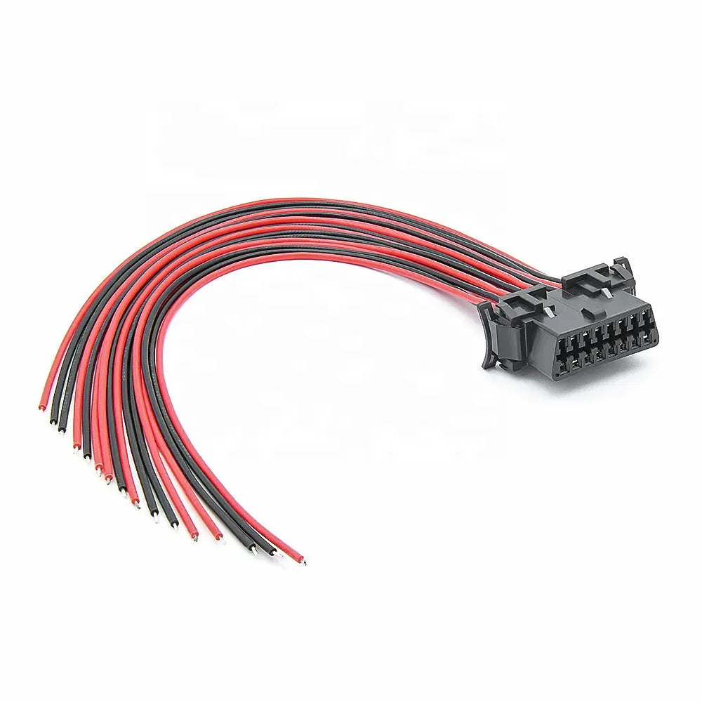 AsTools Kia/Hyundai 16 Pins OBD2 Poort Vrouwtje Met 16 Open Eindkabels 30 cm