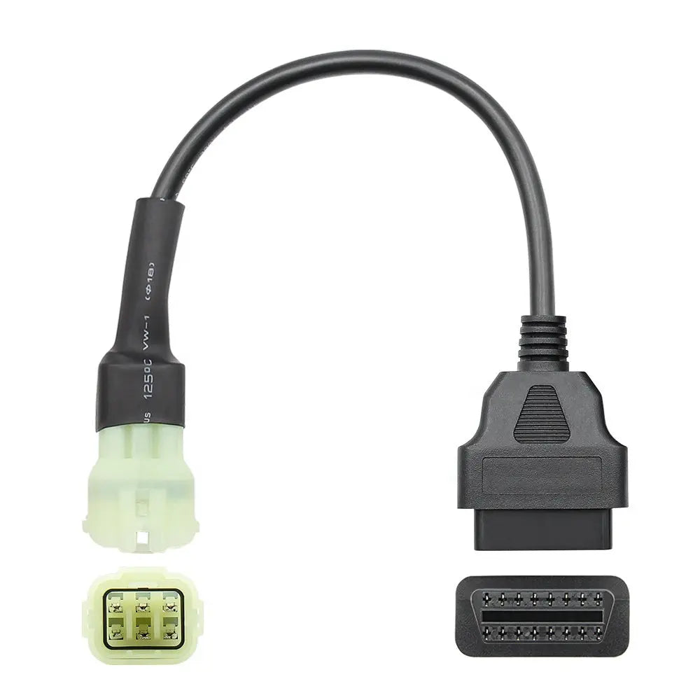 AsTools KTM 6 Pins OBD - 16 Pins OBD2 Verloopkabel Motorfiets