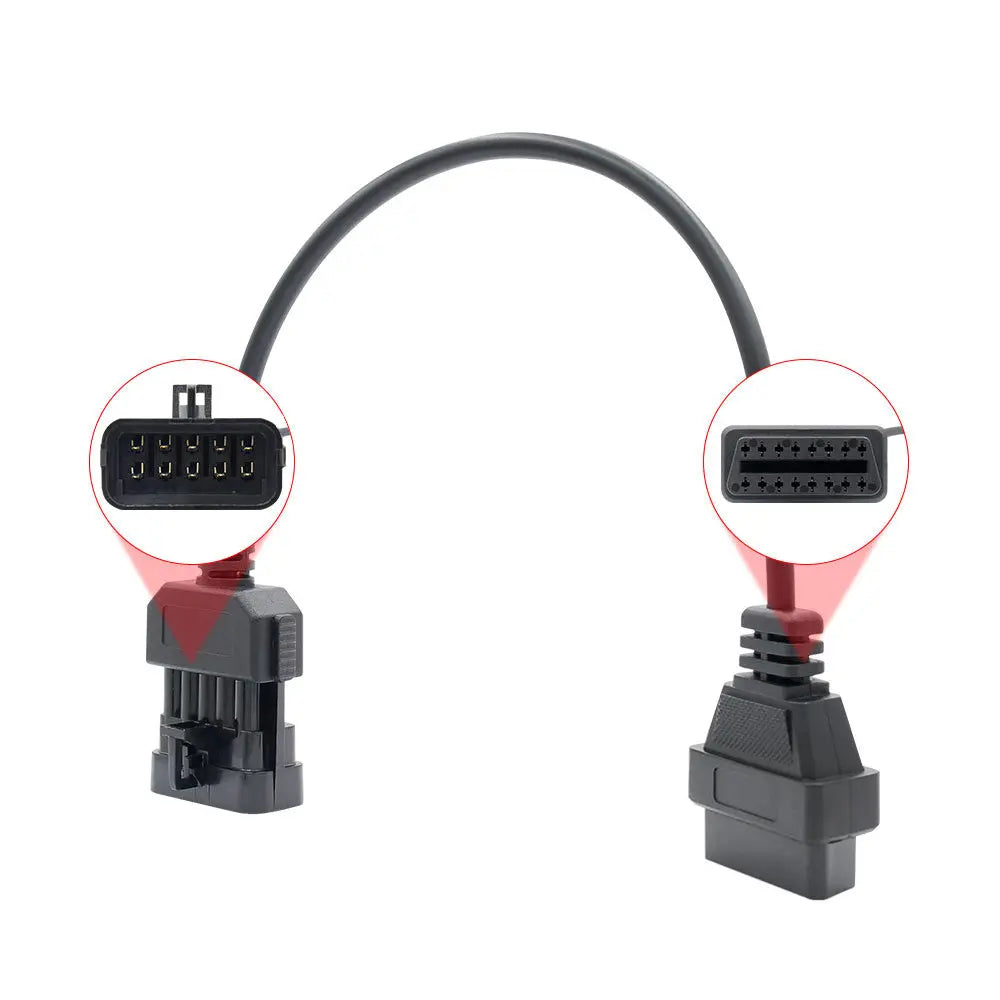 AsTools Opel 10 Pins OBD1 - 16 Pins OBD2 Verloopkabel Personenauto