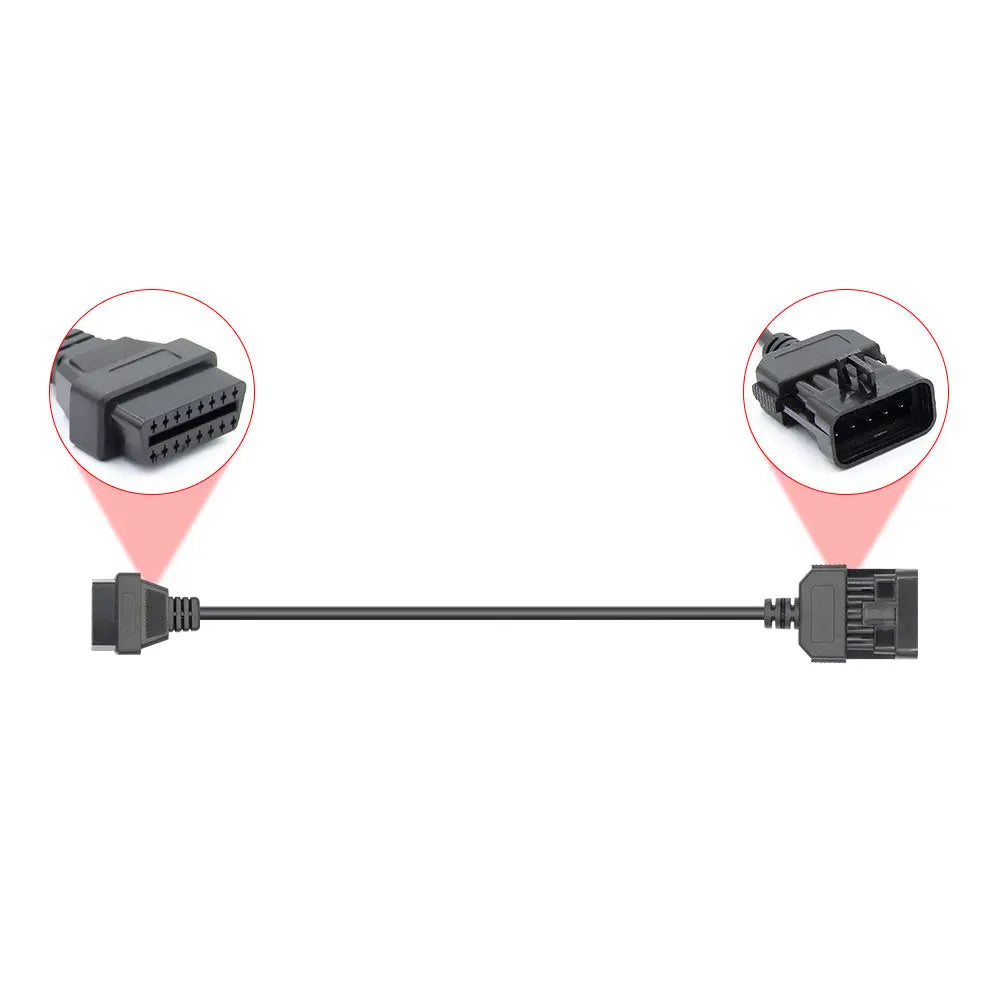 AsTools Opel 10 Pins OBD1 - 16 Pins OBD2 Verloopkabel Personenauto
