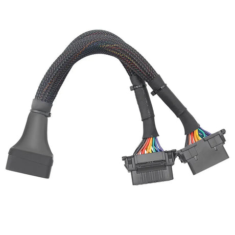 AsTools Universele 16 Pins OBD2 Nylon Verleng- Splitterkabel 2-Delig 30 cm