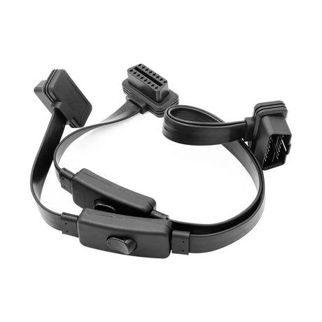 AsTools Universele 16 Pins OBD2 Platte Switch Verlengkabel 2-Delig 50 cm