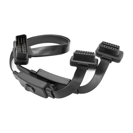 AsTools Universele 16 Pins OBD2 Platte Switch Verlengkabel 2-Delig 50 cm